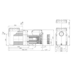 Badu 90 ECO VS Pomp 1,5pk -Hayward Verkoop Badu 90 ECO VS pomp afmetingen