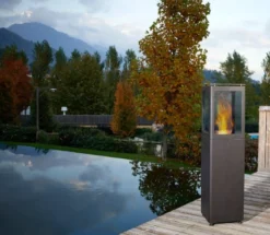 Qube Terrasverwarmer Met Pellets -Hayward Verkoop Cube pellet terras verwarming sfeer 02