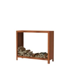 Houtopslag Muurbevestiging H 100cm -Hayward Verkoop Houtopslag muumontage klein roest