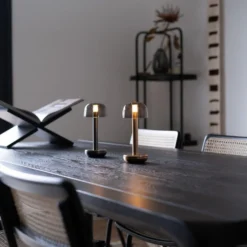 Humble Two Table Light -Hayward Verkoop Humble Two dark titanium smoked tafellamp sfeer