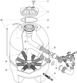 Kripsol Balear Zandfilter Deksel -Hayward Verkoop Kripsol balear zandfilter