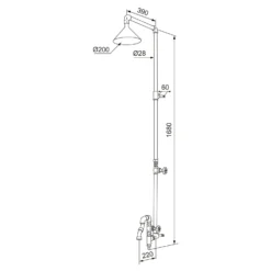 Mora Garden Buitendouche Met Wandmontage -Hayward Verkoop Mora garden buitendouche afmetingen scaled 1
