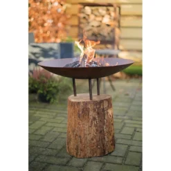 Vuurschaal Firepit Logger Medium Wooden Base -Hayward Verkoop Redfire Logger 3