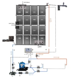 Solabsorb Zonnecollector Type 1001 -Hayward Verkoop Solabsorb zonnecollectoren installatie schema met pomp