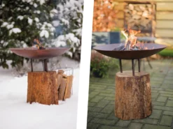Vuurschaal Firepit Logger Medium Wooden Base -Hayward Verkoop Vuurschaal Logger op houtblok